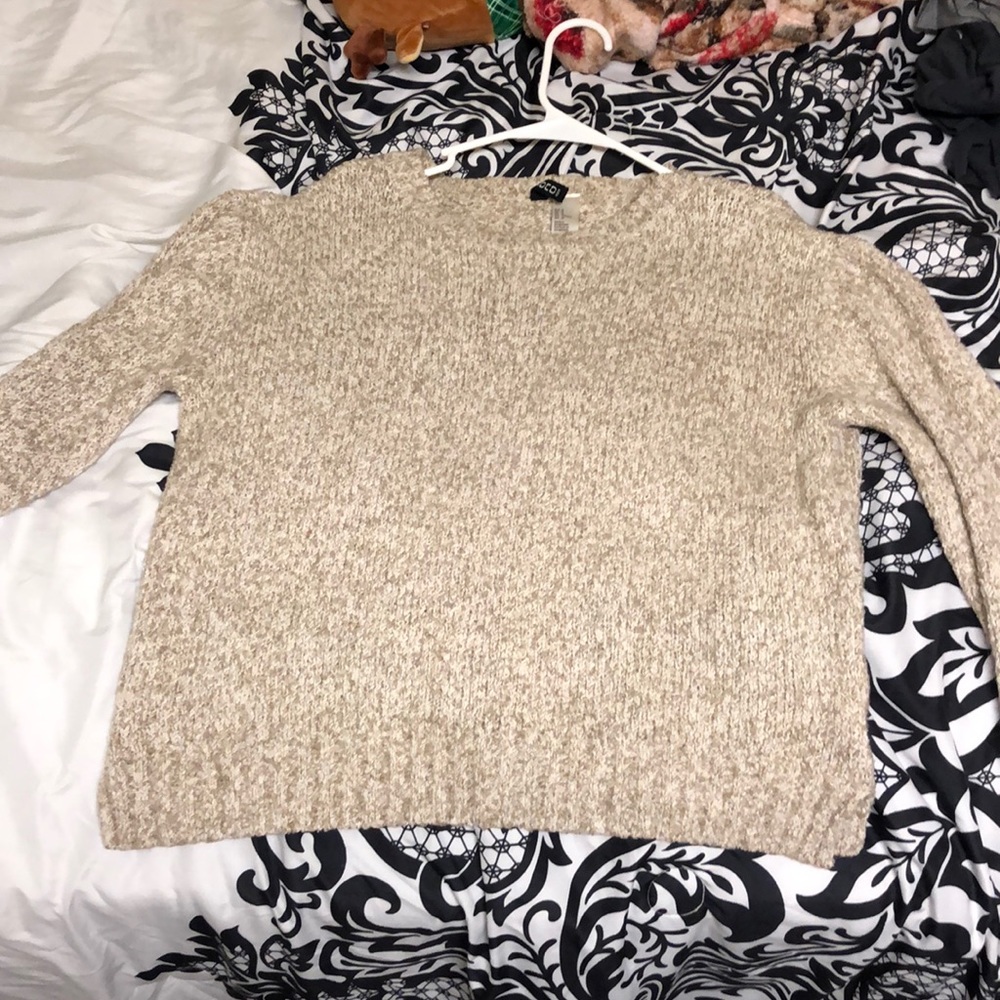 Heather Brown cropped sweater